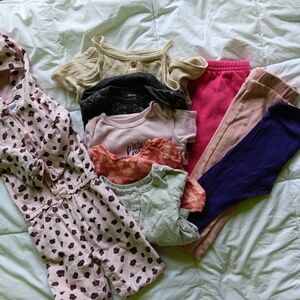Girls 9 piece bundle. Sizes 12-18 months